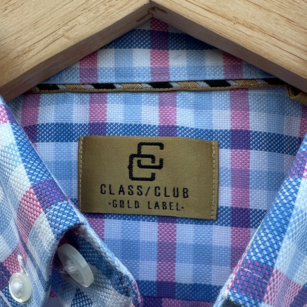 Class Club Boys Multicolor Plaid Button Down Shirt - Picture 2 of 8